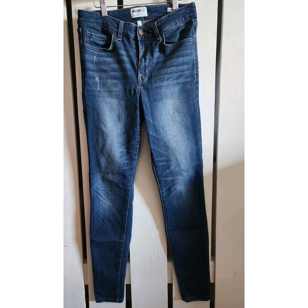 William Rast Sculpted High Rise‎ Skinny Leg Rustic 27 New Wave Fading Jeans